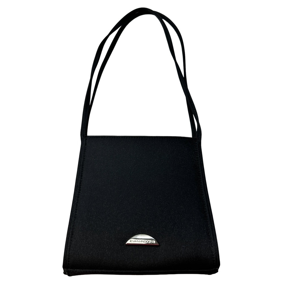 Vintage‎ Evan Picone Classic Black Fabric Shoulder Evening Bag